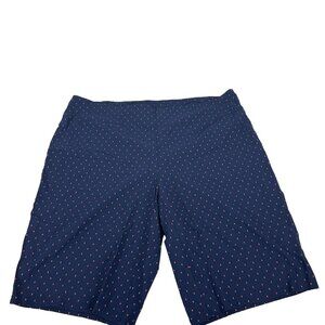 Attire Woman's Shorts Navy With Red Dots Size 20W